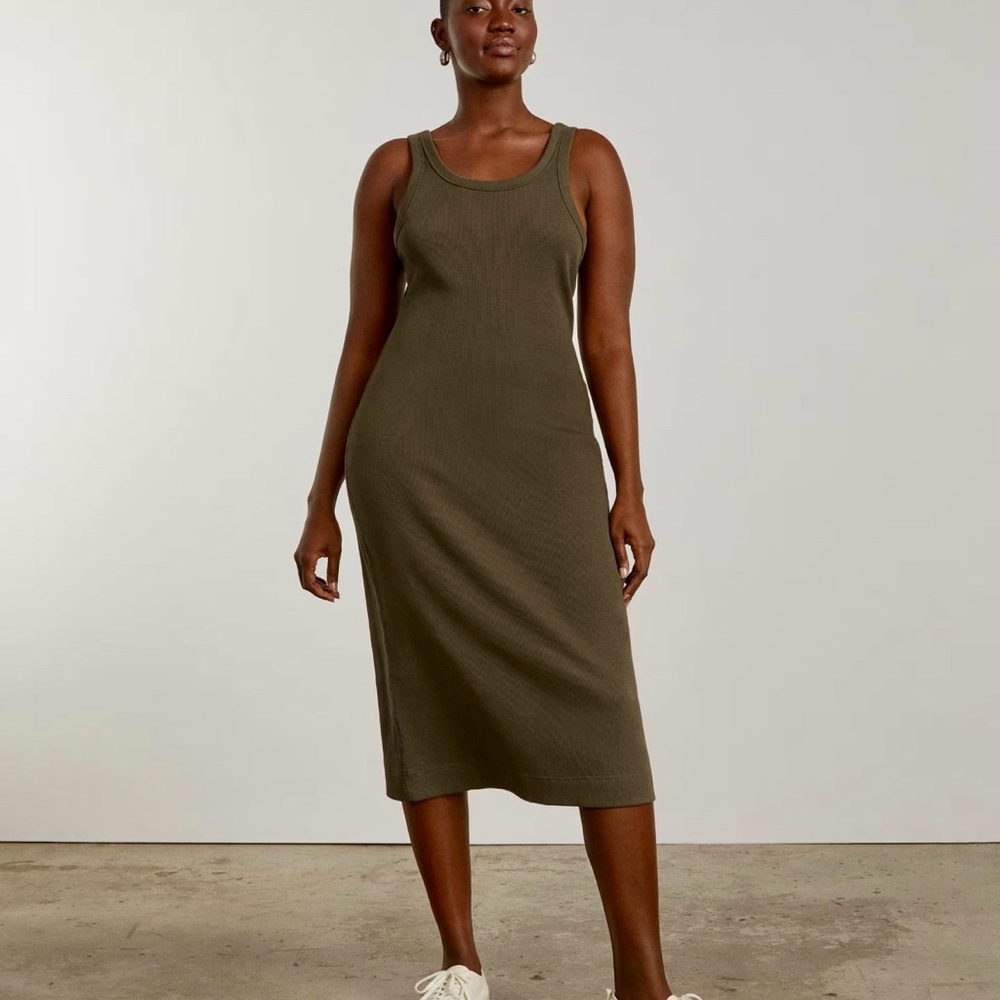 EVERLANE Ribbed Tank Dress Beech size S